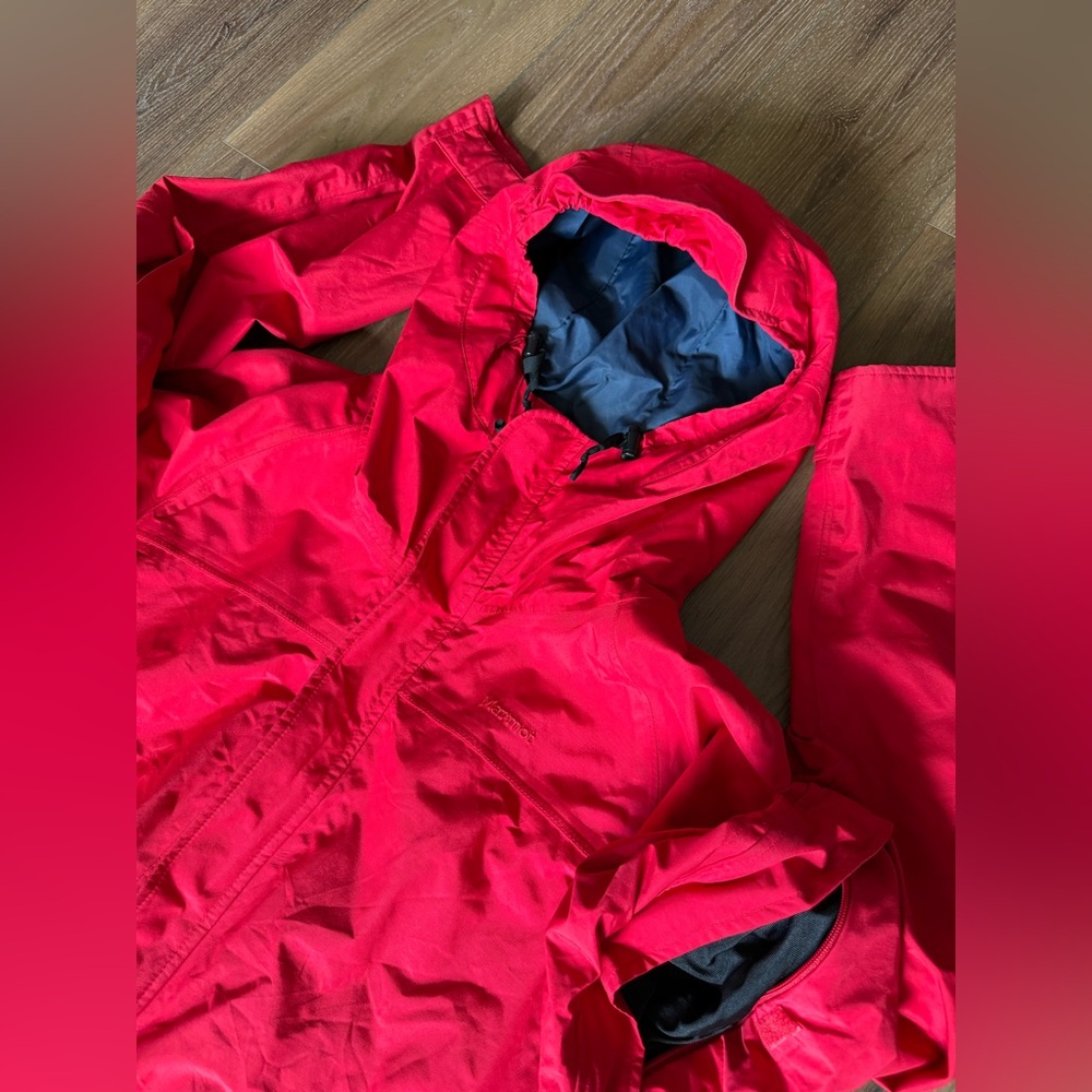 Vintage Marmot Men’s Gore-Tex Shell Jacket Sz L Red - Picture 2 of 10